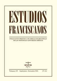 Estudios franciscanos v. 122, n. 471 (septiembre-diciembre 2021)