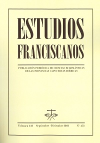 Estudios franciscanos v. 123, n. 473 (septiembre-diciembre 2022)