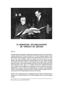 Echeverría, José Ángel. In memoriam, bío-bibliografía de Tarsicio de Azcona a texto completo